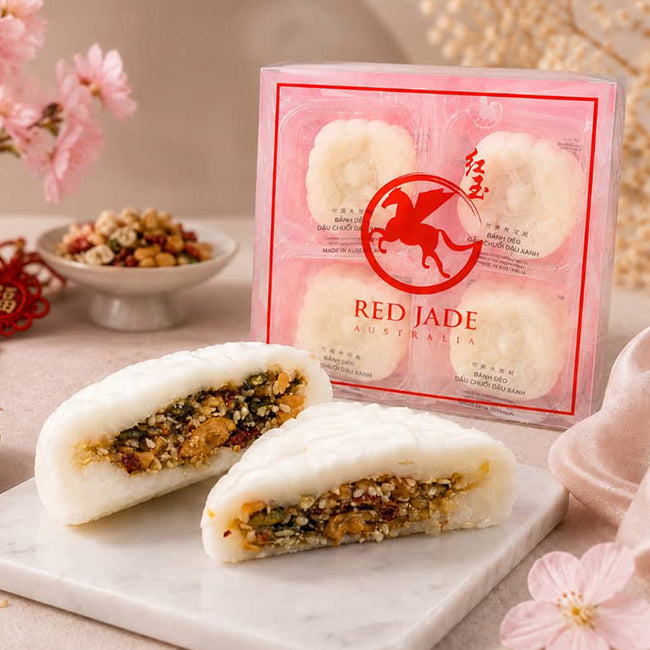 Banh Deo - Vietnamese Soft Skin Cakes - Pomelo Blossom with Mixed Nuts & Seeds