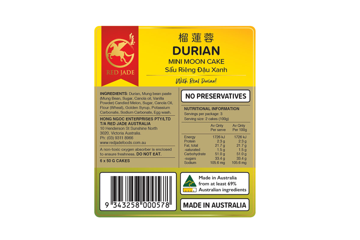 Mini Moon Cakes - Durian